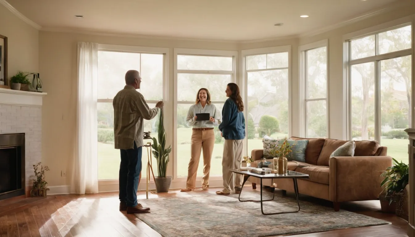 A bright living room in a Fort Worth home with a new, energy efficient window